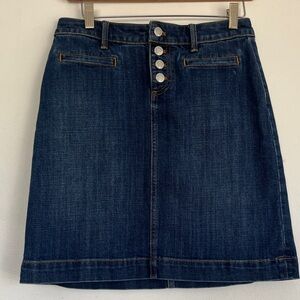 Talbots denim mini skirt dark wash